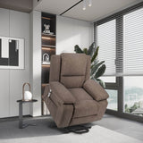 Electric Power Recliner Chair With Massage Brown - Sleep Galleria