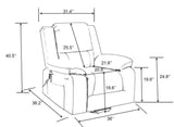 Electric Power Recliner Chair With Massage Light Grey - Sleep Galleria