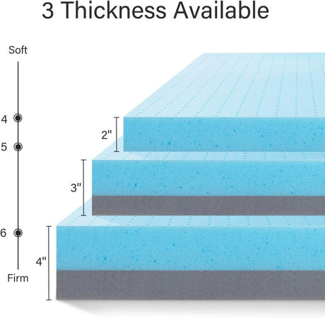 Gel Infused Memory Foam 2 - Inch Cooling Mattress Topper - Dreams Private Label - Sleep Galleria
