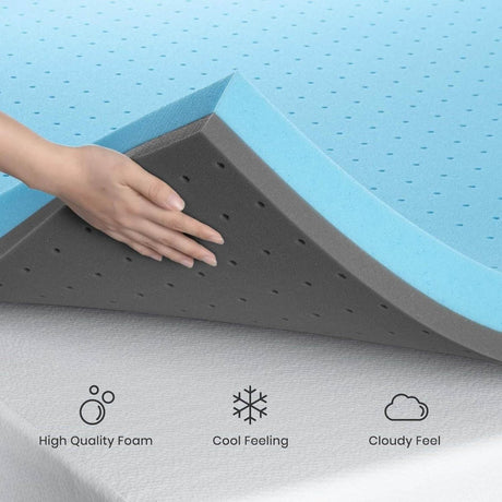 Gel Infused Memory Foam 2 - Inch Cooling Mattress Topper - Dreams Private Label - Sleep Galleria