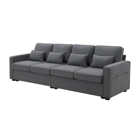 Modern Linen Fabric 4-Seater Sofa - Sleep Galleria