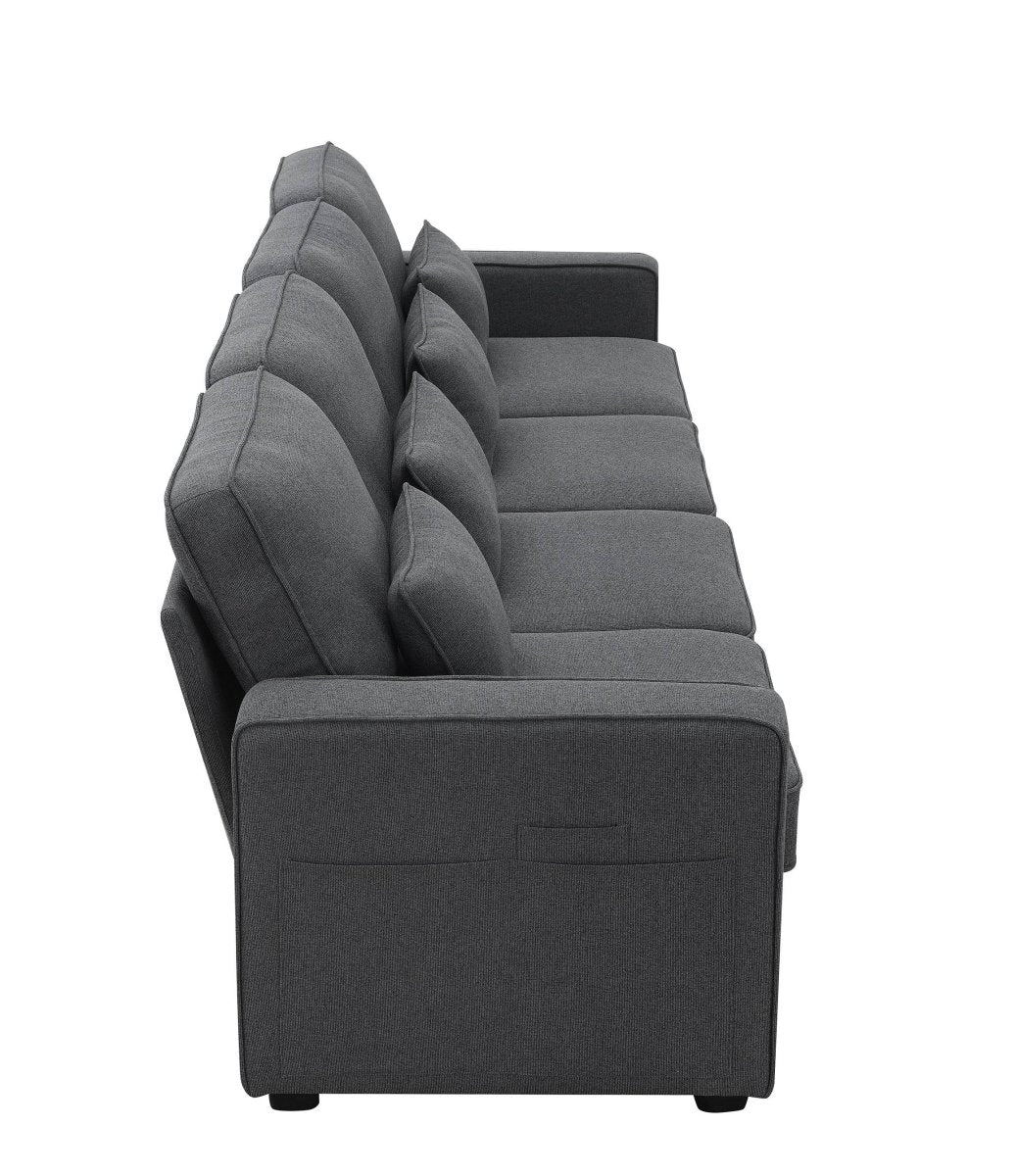 Modern Linen Fabric 4-Seater Sofa - Sleep Galleria