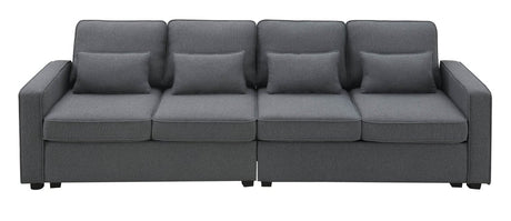 Modern Linen Fabric 4-Seater Sofa - Sleep Galleria