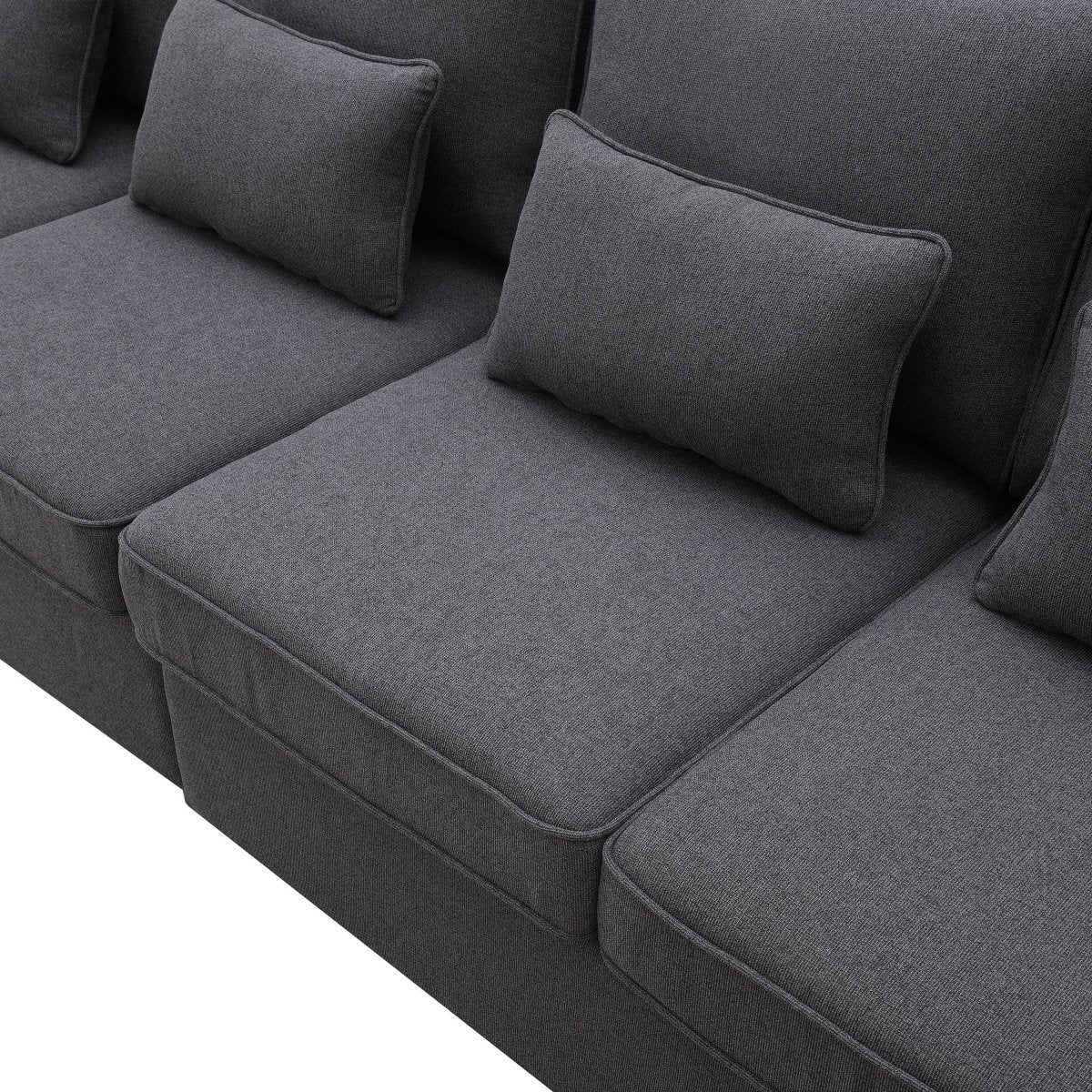 Modern Linen Fabric 4-Seater Sofa - Sleep Galleria