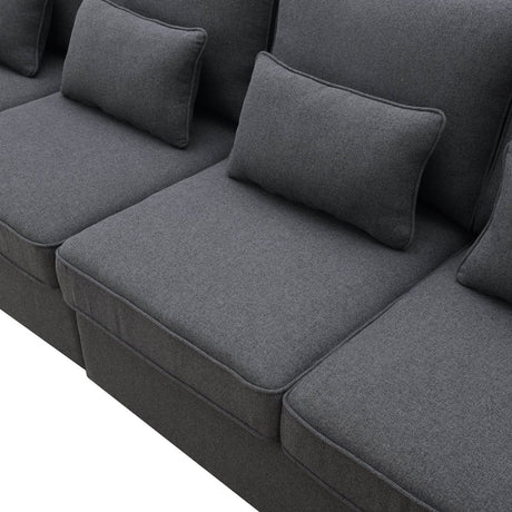 Modern Linen Fabric 4-Seater Sofa - Sleep Galleria