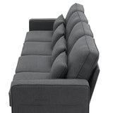 Modern Linen Fabric 4-Seater Sofa - Sleep Galleria