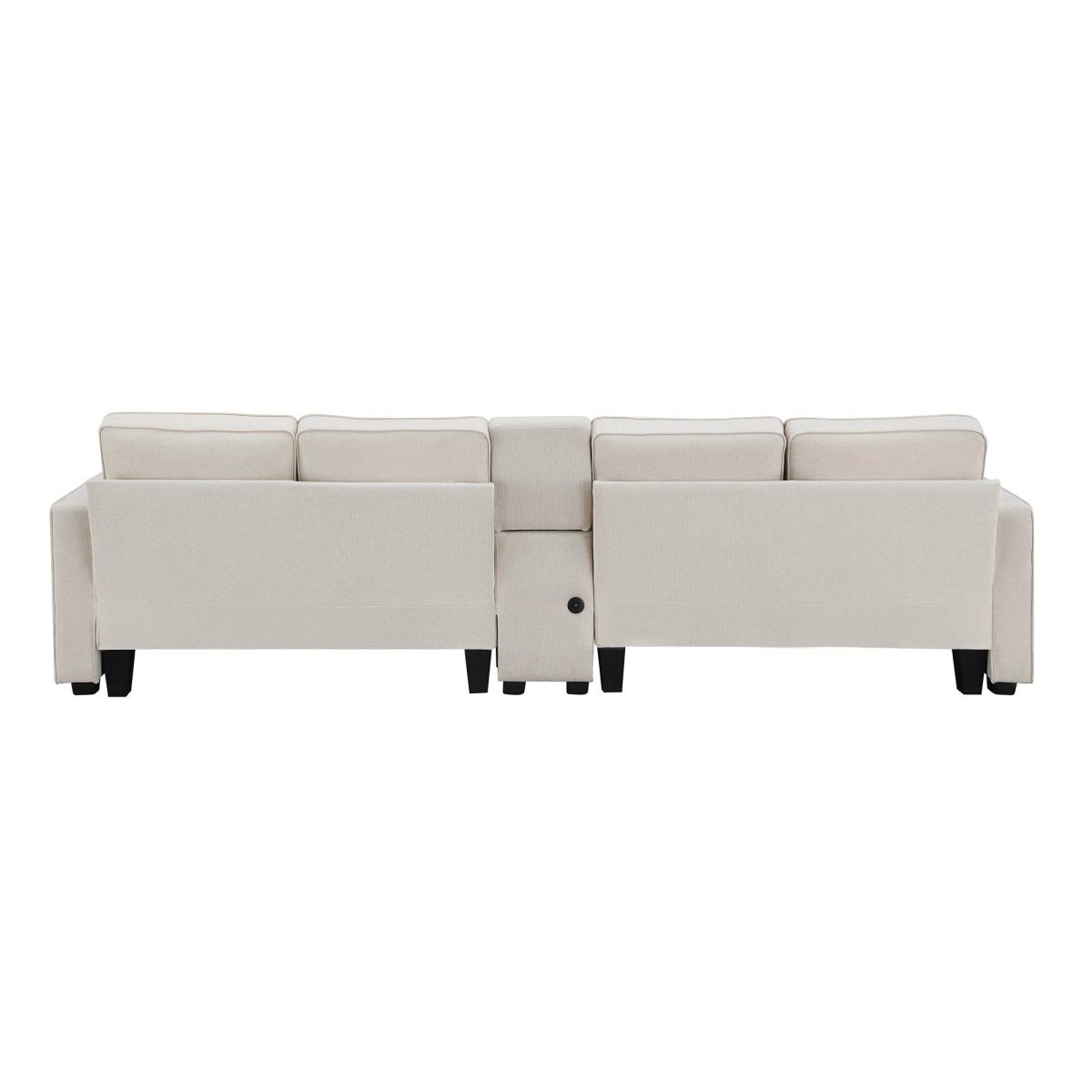 Modern Linen Upholstered Sofa for Four - Sleep Galleria