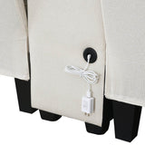 Modern Linen Upholstered Sofa for Four - Sleep Galleria