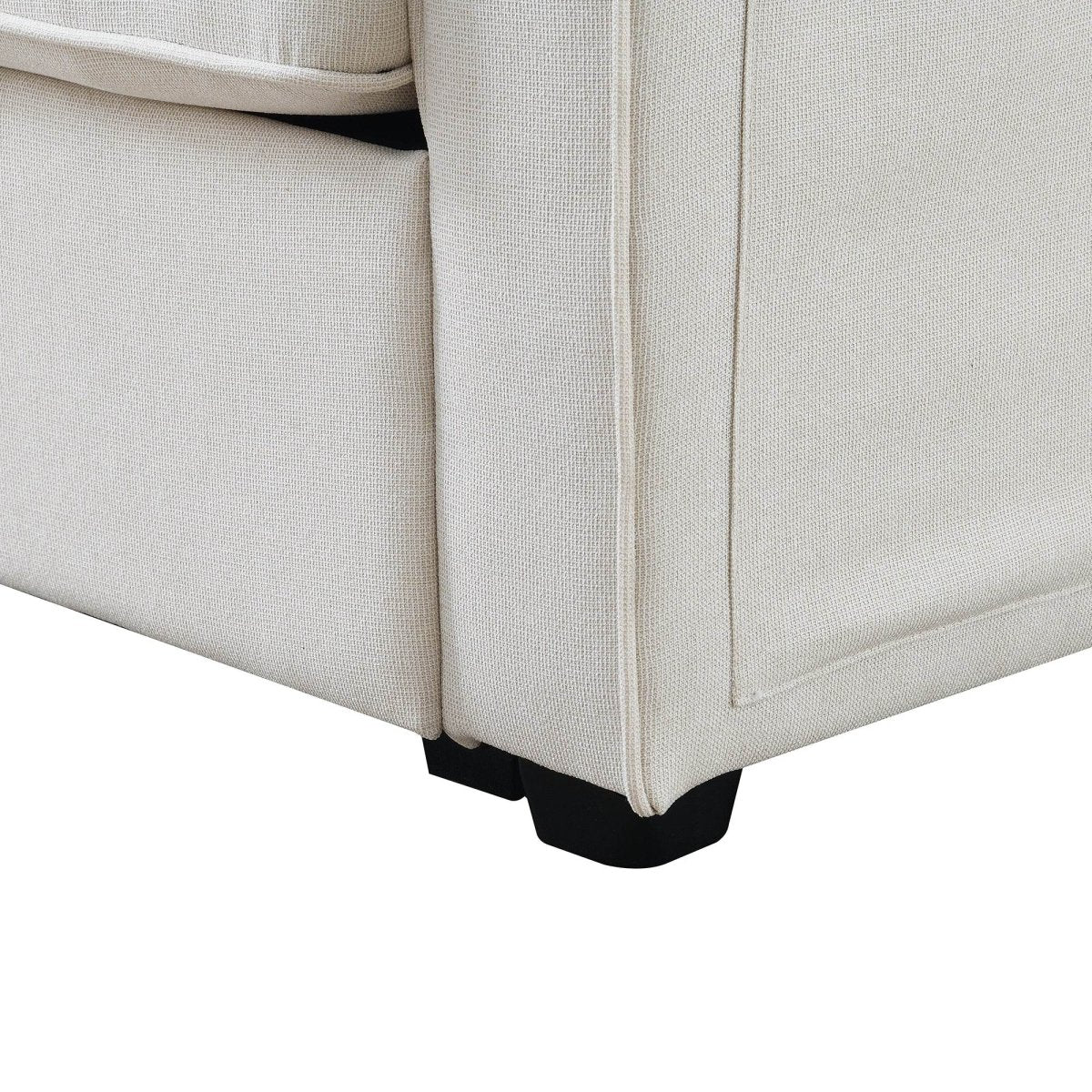Modern Linen Upholstered Sofa for Four - Sleep Galleria