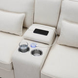 Modern Linen Upholstered Sofa for Four - Sleep Galleria