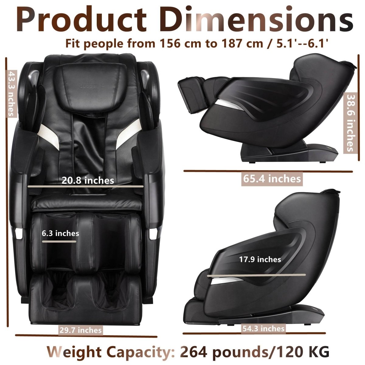 SL Track Full Body Massage Recliner - Dreams Private Label - Sleep Galleria