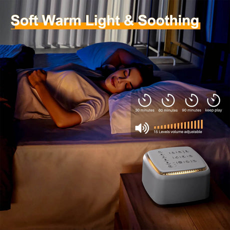 White Noise Sound Machine with Warm Light - Dreams Private Label - Sleep Galleria