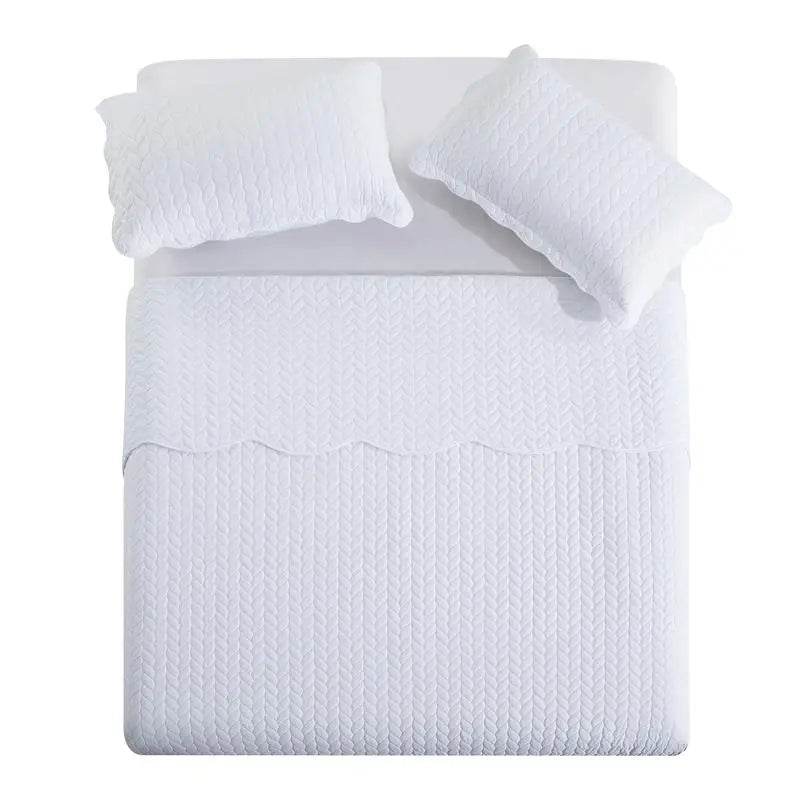 3 - Piece Reversible Microfiber Quilt Bedding Set - Dreams White Label - Sleep Galleria