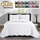 3 - Piece Reversible Microfiber Quilt Bedding Set - Dreams White Label - Sleep Galleria