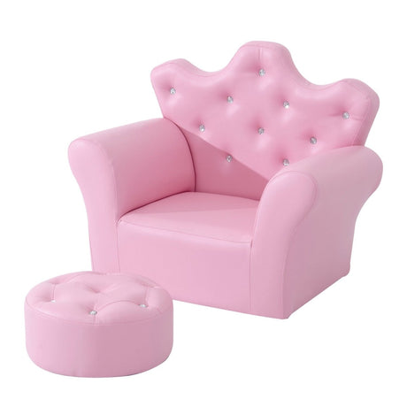 2 - Piece Pink Toddler Sofa Set With Footstool - Dreamtide - Sleep Galleria