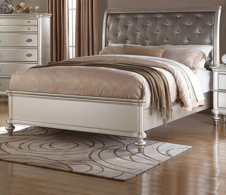 3-Piece Contemporary Faux Leather Bedroom Set With Nightstands - Sleep Galleria