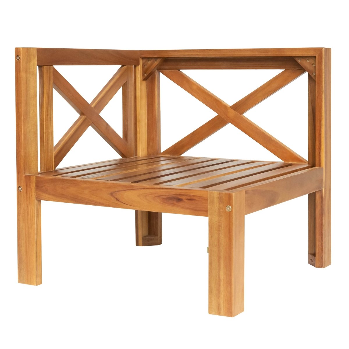 5 - Piece Outdoor Acacia Wood Sectional Patio Sofa Set - Dreamtide - Sleep Galleria