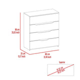 California Engineered Wood Drawer Dresser With Four Spacious Drawers - Sleep Galleria