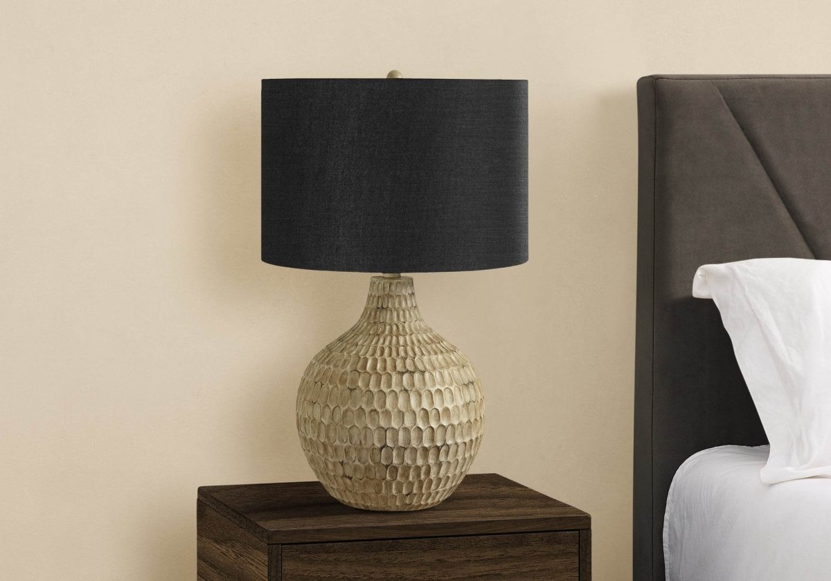 Contemporary Brown Resin Gourd Table Lamp With Shade - Dreamtide - Sleep Galleria