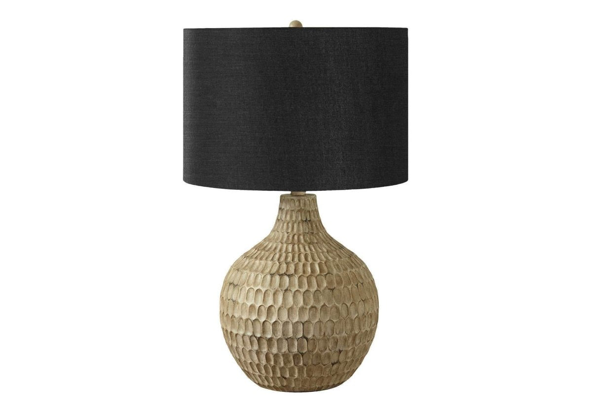 Contemporary Brown Resin Gourd Table Lamp With Shade - Dreamtide - Sleep Galleria