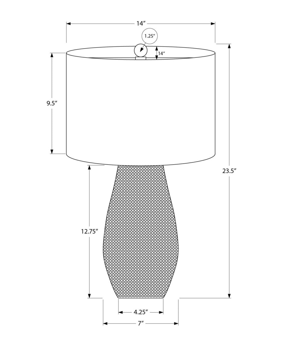 Contemporary Grey Resin Table Lamp With Ivory Shade - Sleep Galleria