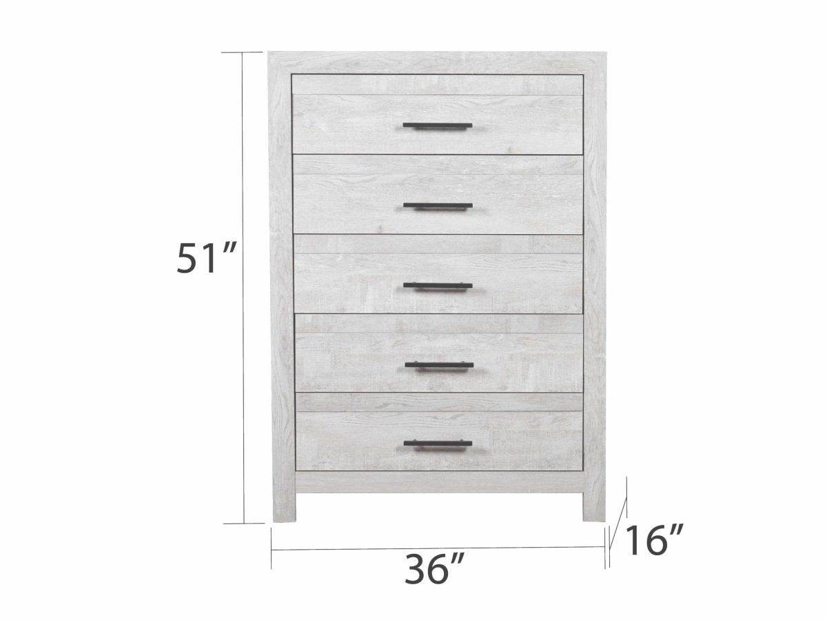 Denver Contemporary 5-Piece Wood Bedroom Set - Sleep Galleria