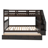 Full - Over - Full Solid Wood Stairway Bunk Bed With Storage - Dreamtide - Sleep Galleria