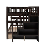 Full - Over - Full Solid Wood Stairway Bunk Bed With Storage - Dreamtide - Sleep Galleria