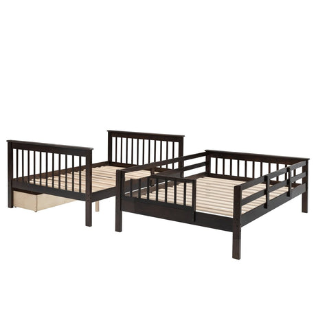 Full - Over - Full Solid Wood Stairway Bunk Bed With Storage - Dreamtide - Sleep Galleria