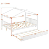 Full Size Solid Wood House Bed With Twin Trundle - Dreamtide - Sleep Galleria