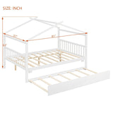 Full Size Solid Wood House Bed With Twin Trundle - Dreamtide - Sleep Galleria