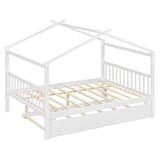 Full Size Solid Wood House Bed With Twin Trundle - Dreamtide - Sleep Galleria