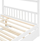 Full Size Solid Wood House Bed With Twin Trundle - Dreamtide - Sleep Galleria