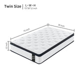 Medium 12-Inch Hybrid Pocket Spring Memory Foam Mattress - Sleep Galleria