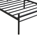 Metal Twin Size Bed Frame With Wood Panel Headboard - Dreamtide - Sleep Galleria