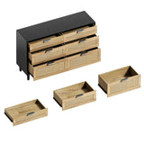Modern Natural Rattan 6 - Drawer MDF Dresser - Dreamtide - Sleep Galleria