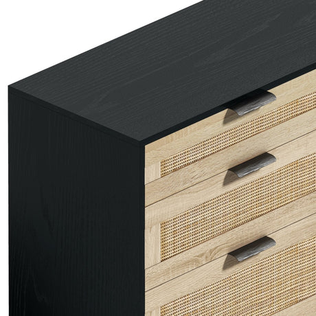 Modern Natural Rattan 6 - Drawer MDF Dresser - Dreamtide - Sleep Galleria