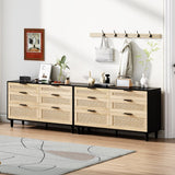 Modern Natural Rattan 6 - Drawer MDF Dresser - Dreamtide - Sleep Galleria