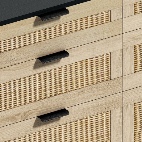 Modern Natural Rattan 6 - Drawer MDF Dresser - Dreamtide - Sleep Galleria