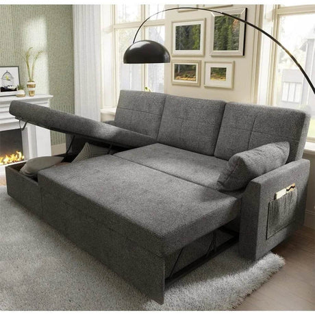 Modern Sleeper Sofa Bed With Storage Chaise - Dreamtide - Sleep Galleria