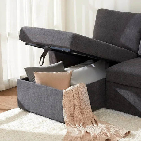 Modern Sleeper Sofa Bed With Storage Chaise - Dreamtide - Sleep Galleria