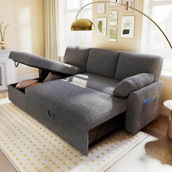 Modern Sleeper Sofa Bed With Storage Chaise - Dreamtide - Sleep Galleria