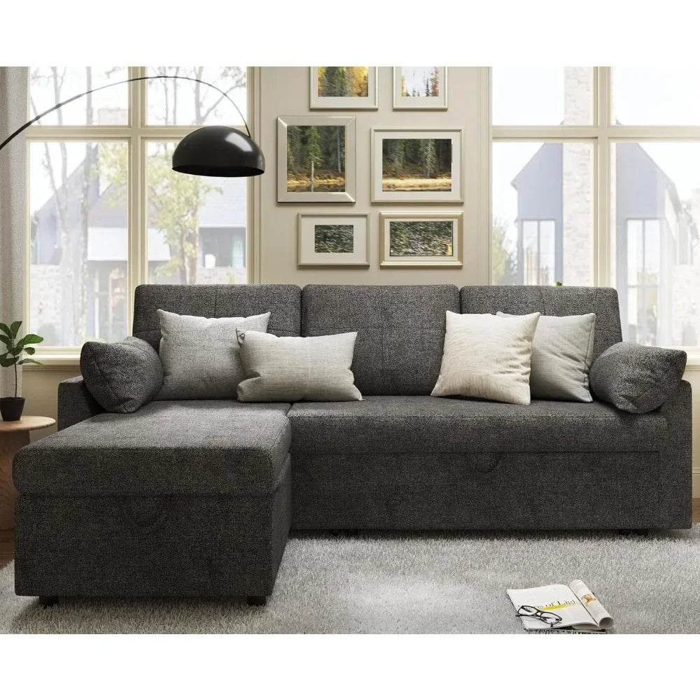 Modern Sleeper Sofa Bed With Storage Chaise - Dreamtide - Sleep Galleria