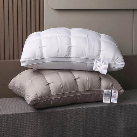 Set of 2 Deep Sleep Neck Support Plaid Pillows - Dreamtide - Sleep Galleria