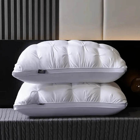 Set of 2 Deep Sleep Neck Support Plaid Pillows - Dreamtide - Sleep Galleria