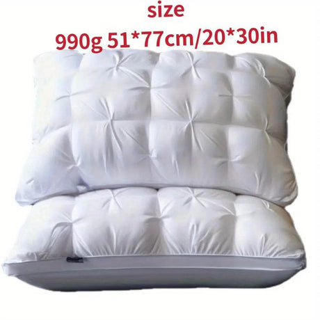 Set of 2 Deep Sleep Neck Support Plaid Pillows - Dreamtide - Sleep Galleria