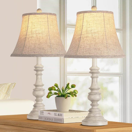 Set Of 2 Rustic Farmhouse Resin Table Lamps - Dreamtide - Sleep Galleria
