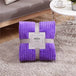 Soft Warm Striped Coral Fleece Blanket - Dreamtide - Sleep Galleria