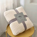 Soft Warm Striped Coral Fleece Blanket - Dreamtide - Sleep Galleria