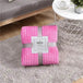 Soft Warm Striped Coral Fleece Blanket - Dreamtide - Sleep Galleria